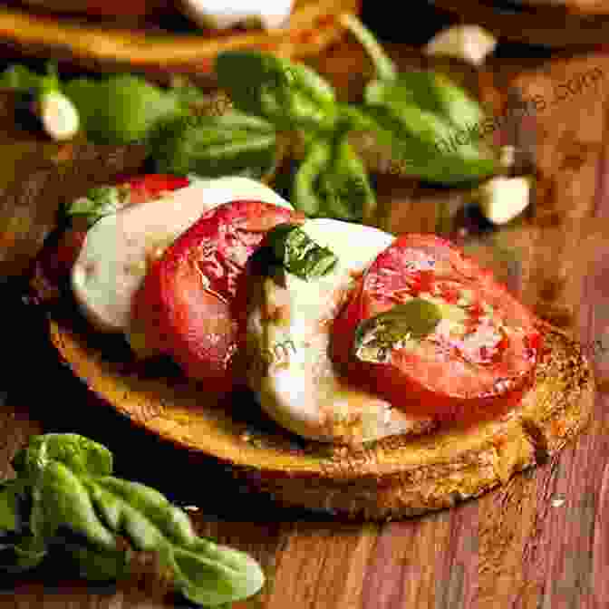 Bruschetta With Tomatoes, Basil, And Mozzarella Bread Baking For Teens: 30 Step By Step Recipes For Beginners