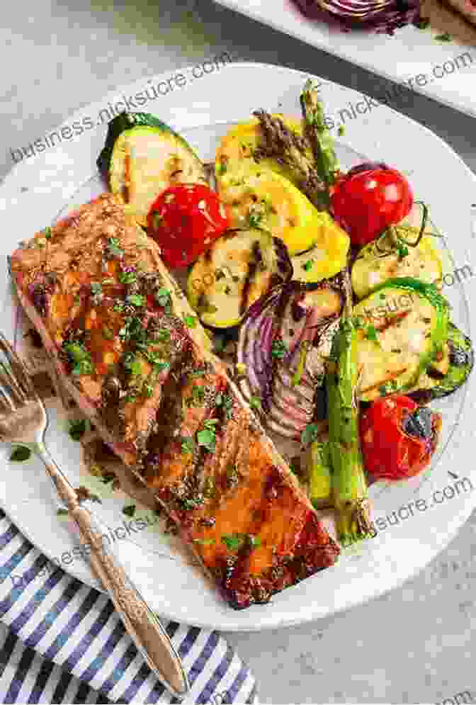 Salmon With Roasted Vegetables On A Plate Bread Baking For Teens: 30 Step By Step Recipes For Beginners